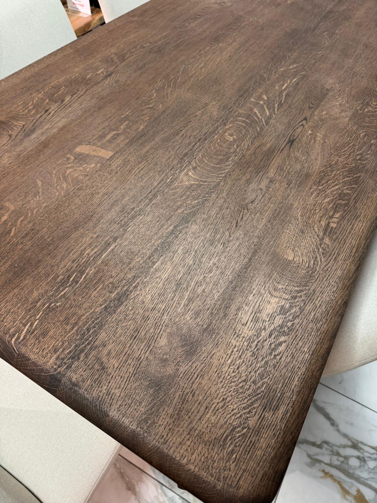 Ex Display - 1.7m Dining Table - Smoked Oak Walnut