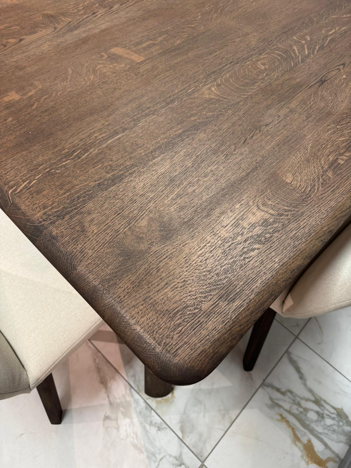 Ex Display - 1.7m Dining Table - Smoked Oak Walnut