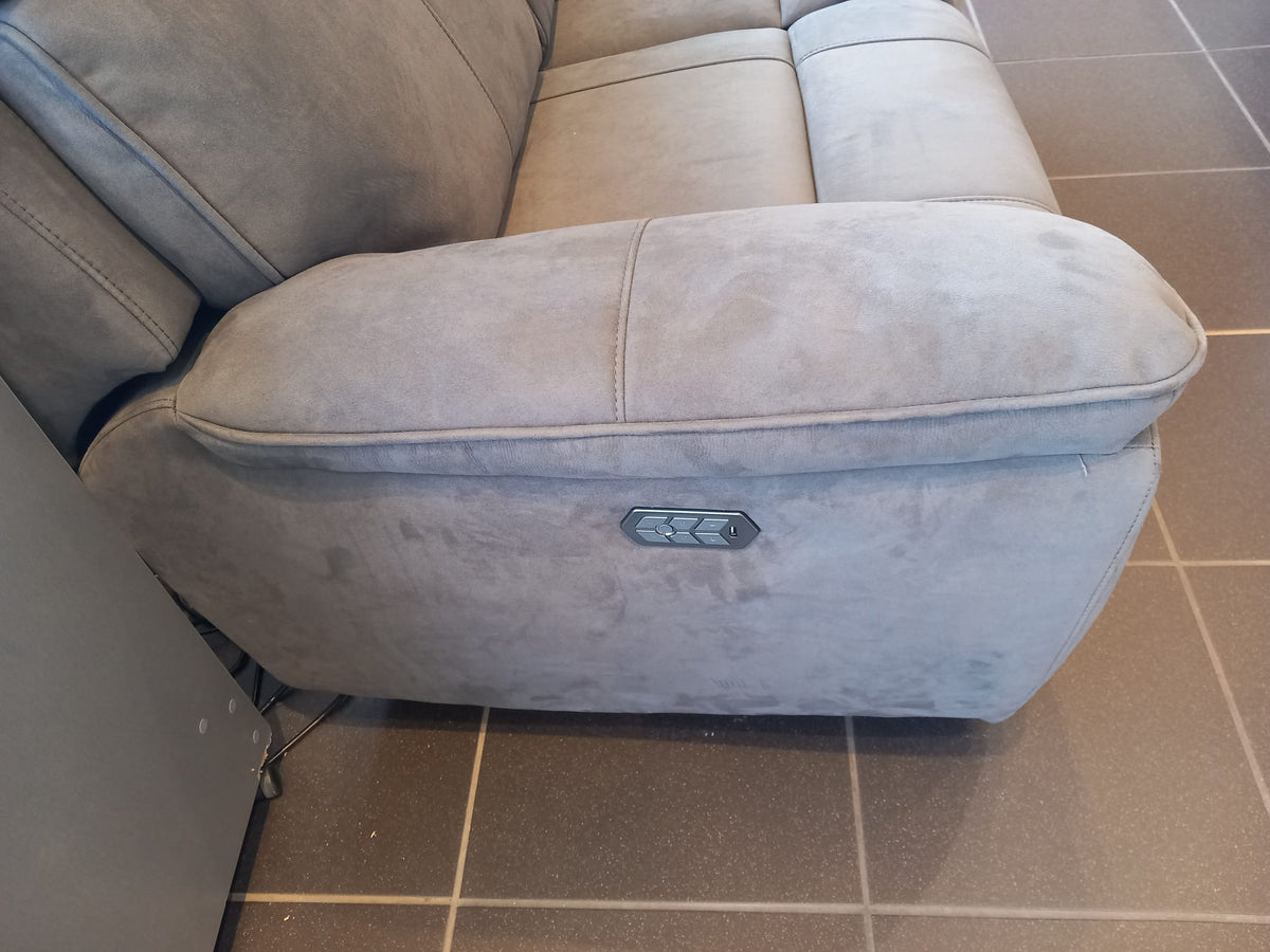 Continental Dark Grey 2 Seater Sofa - EX DISPLAY