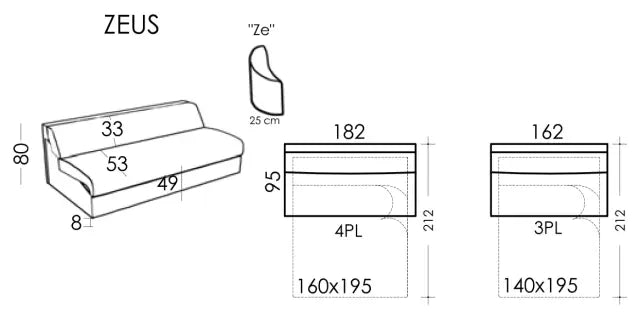 Fama Zeus sofa-bed