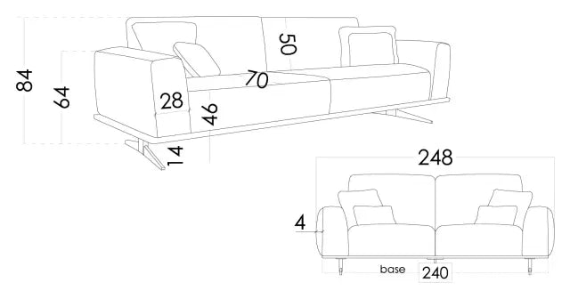 Fama Klee Leather Modular Sofa