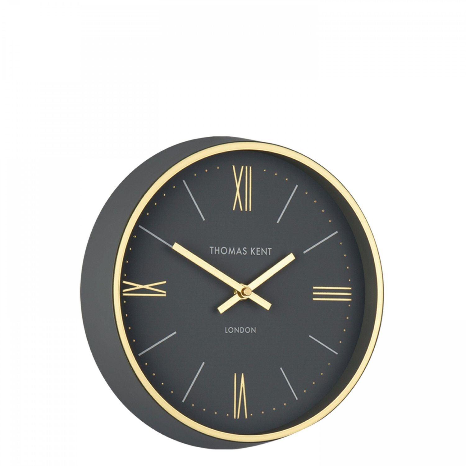 Art Marketing 10" Hampton Wall Clock Charcoal - Fellini Home Ltd