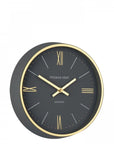 Art Marketing 10" Hampton Wall Clock Charcoal - Fellini Home Ltd