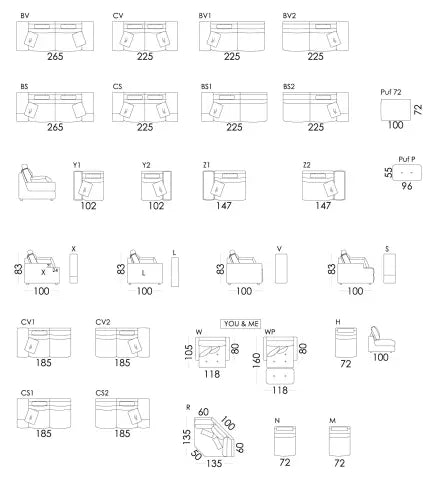 Fama Calessi Fabric Corner Sofa