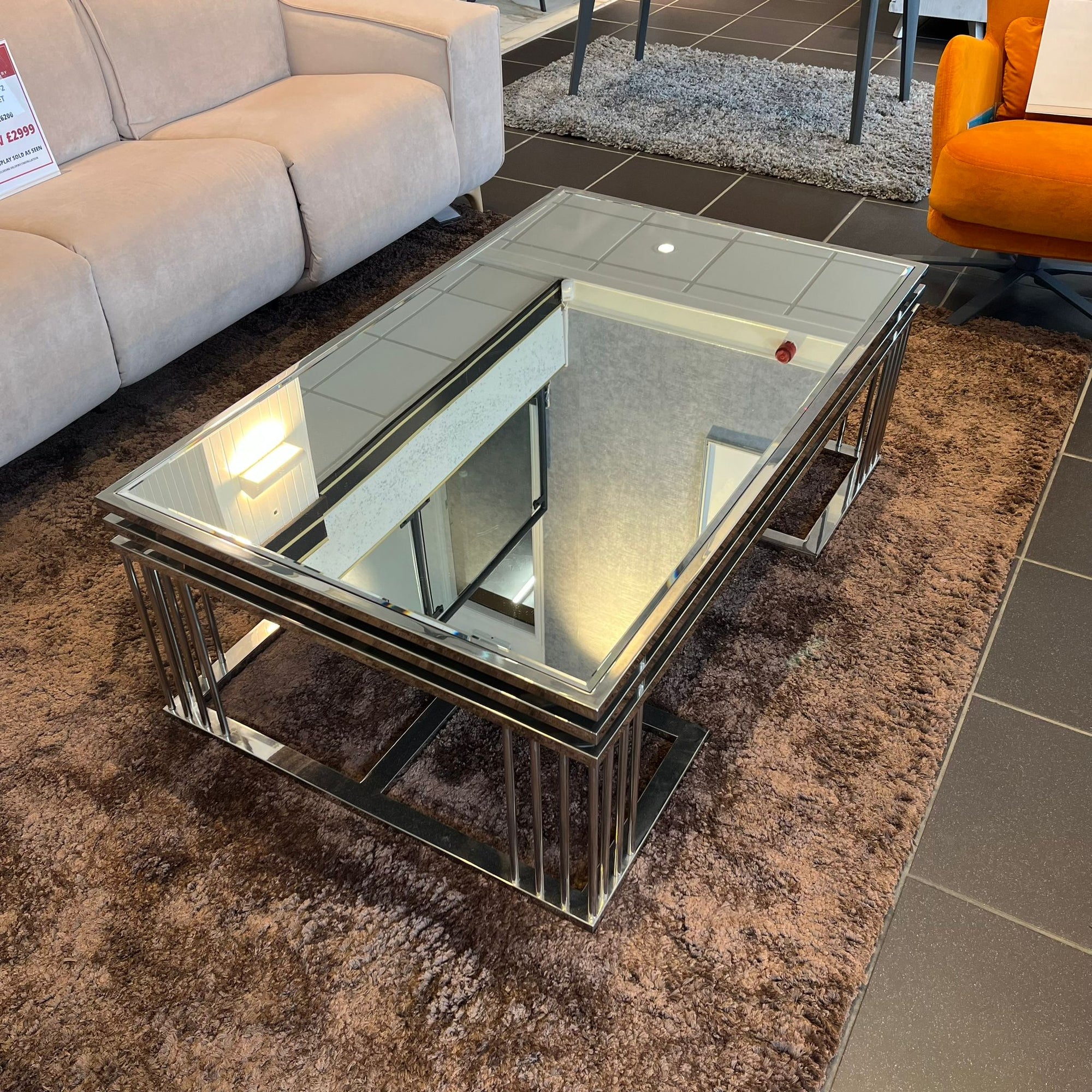 Fellini Home - Chrome Coffee Table - Fellini Home Ltd