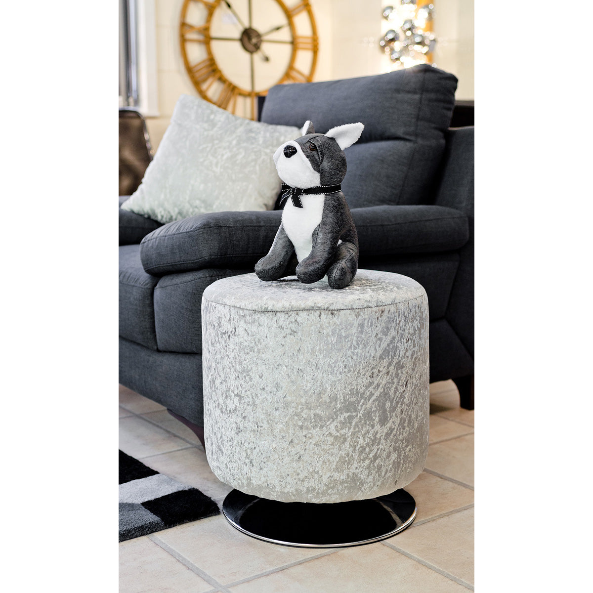 Fellini Home Bespoke Round Swivel Drum Stool