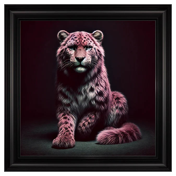 Fellini Home Long Haired Pink Leopard Frame