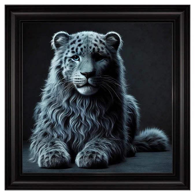 Fellini Home Long Haired Grey Leopard Frame