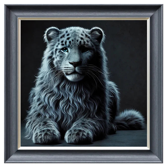 Fellini Home Long Haired Grey Leopard Frame