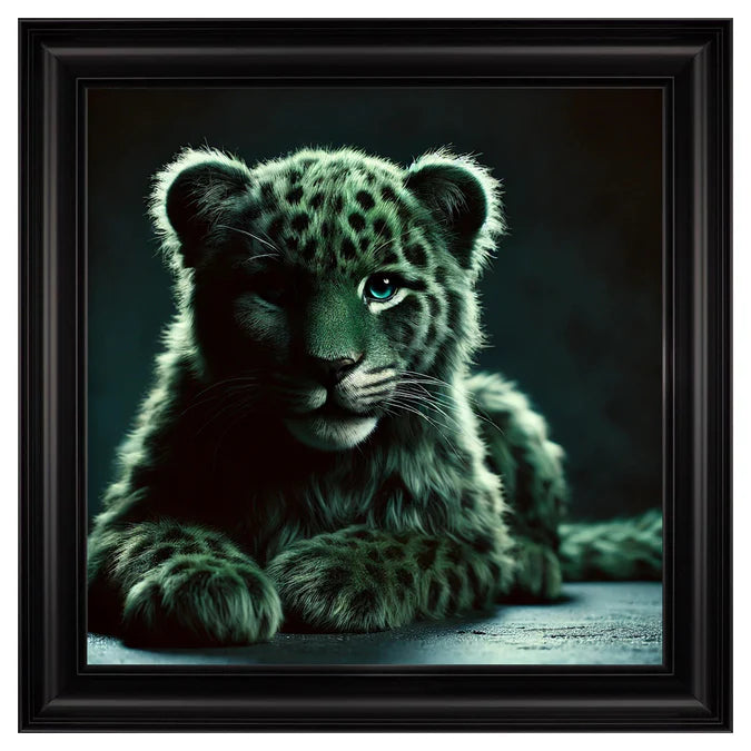 Fellini Home Long Haired Green Leopard Frame