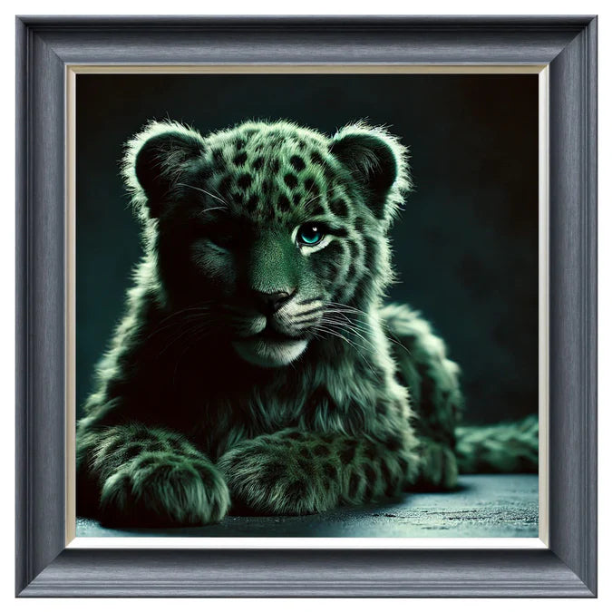 Fellini Home Long Haired Green Leopard Frame