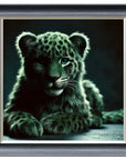 Fellini Home Long Haired Green Leopard Frame