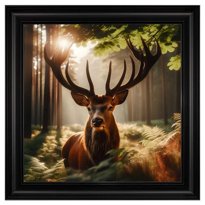 Fellini Home Staring Stag Frame