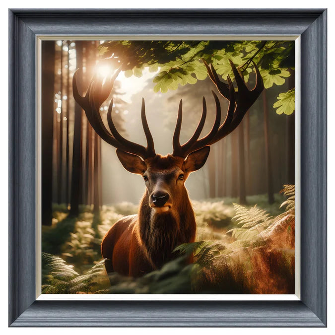 Fellini Home Staring Stag Frame