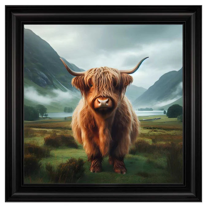 Fellini Home Young Highland Cow Frame