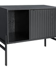 Fellini Home Groove Black Storage Cabinet