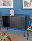 Fellini Home Groove Black Storage Cabinet