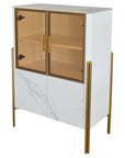Fellini Home Carrington White and Gold Cabinet