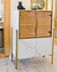 Fellini Home Carrington White and Gold Cabinet