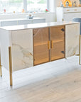 Fellini Home Carrington White and Gold Sideboard