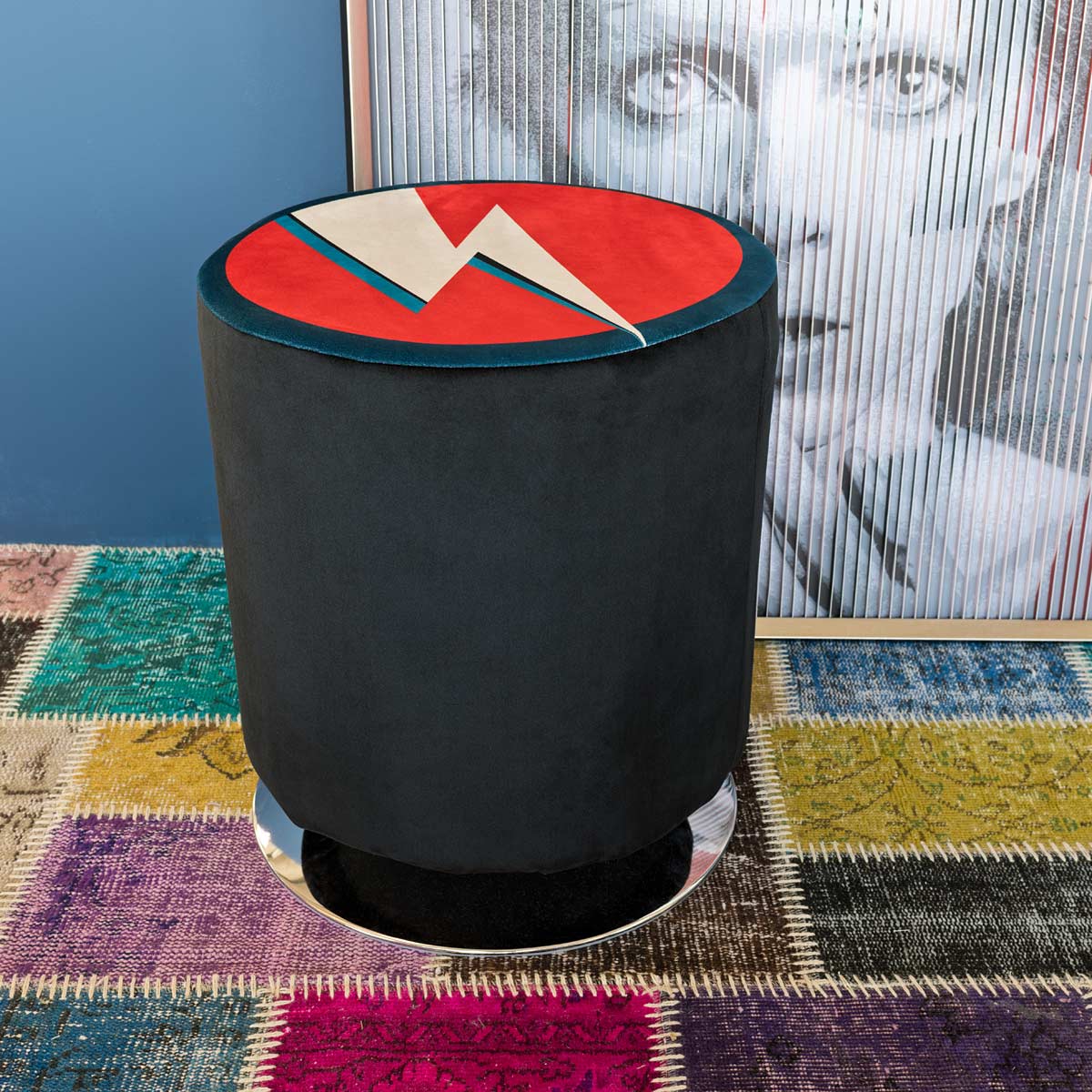 Fellini Home Bespoke Round Swivel Drum Stool