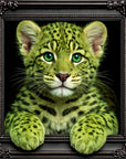 Fellini Home Green Leopard Cub Frame