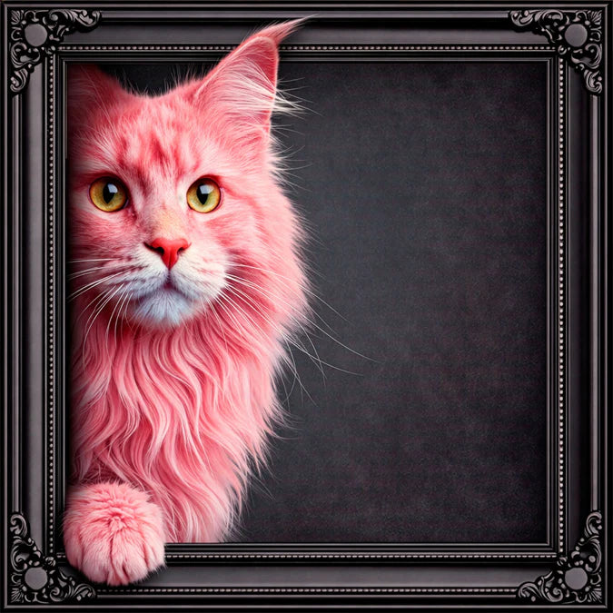 Fellini Home Peeking Pink Maine Coon Cat
