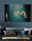 Fellini Home Jellyfish Glass Wall Art