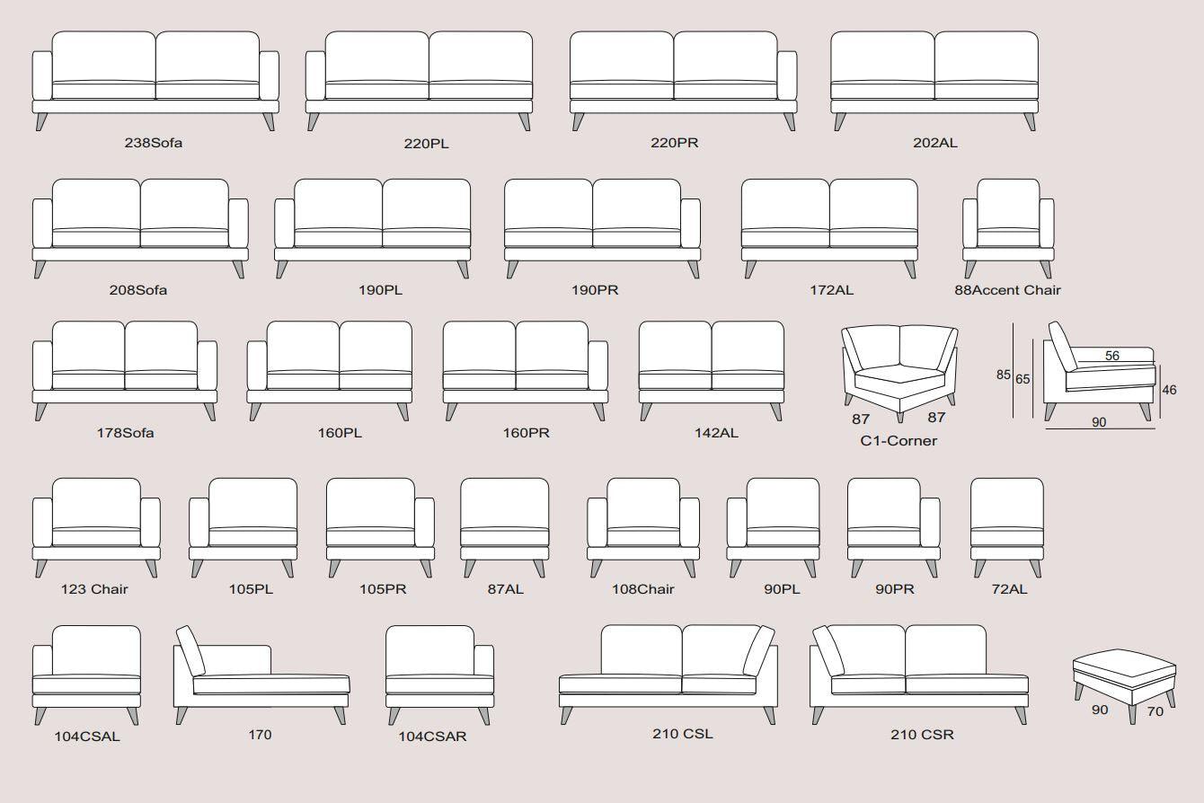 Primavera Cadiz Sofa - Fellini Home Ltd