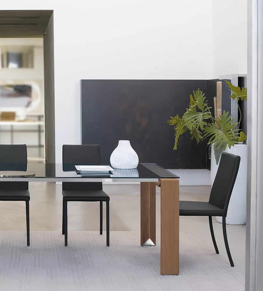 Ivano Antonello Liko Glass Extendable Table