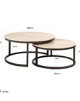 Richmond Interiors Avalon Coffee Table Set Of 2 In Bronze 7662 - Fellini Home Ltd