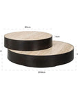 Richmond Interiors Avalon Round Layered Coffee Table 7666 - Fellini Home Ltd