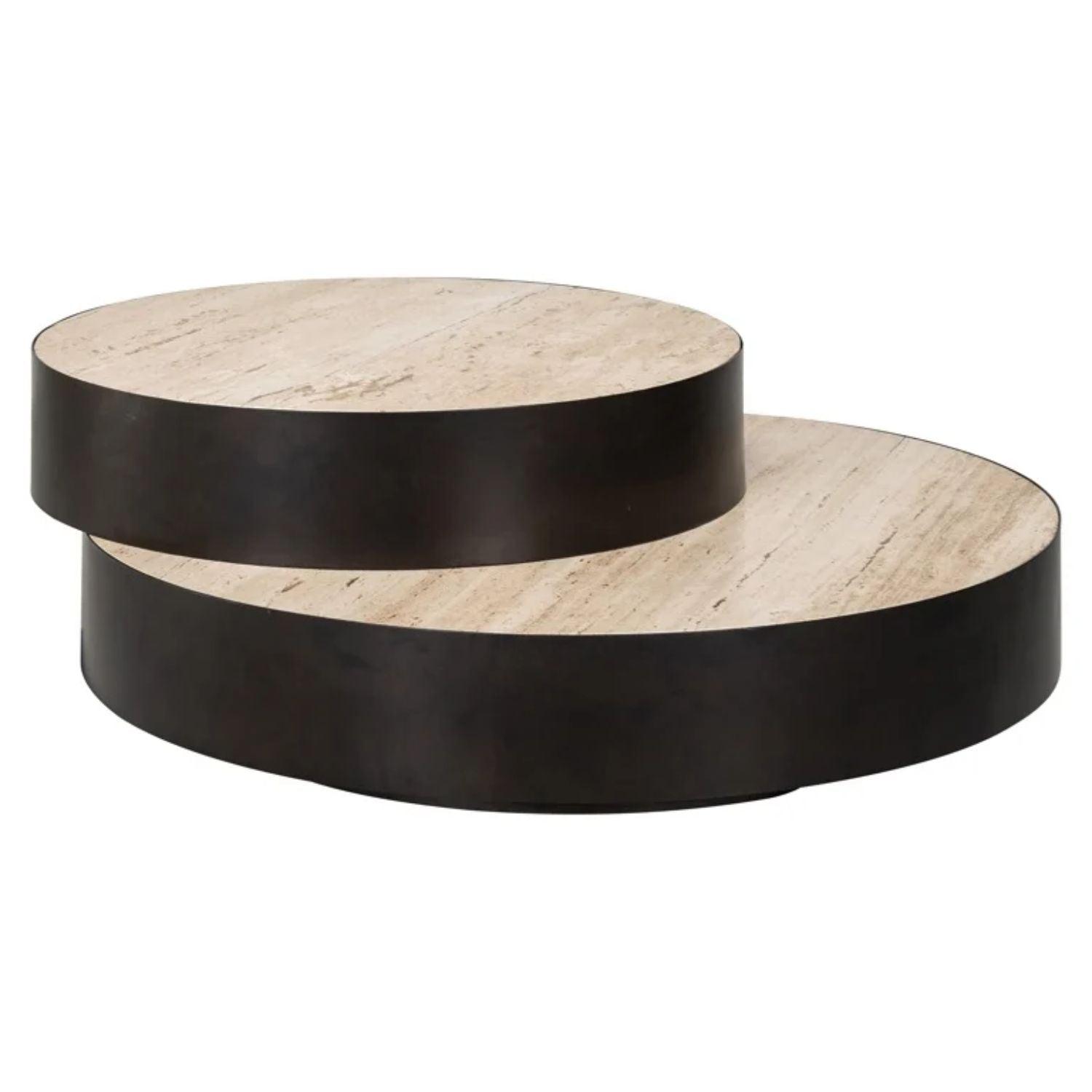 Richmond Interiors Avalon Round Layered Coffee Table 7666 - Fellini Home Ltd