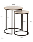 Richmond Interiors Avalon Side Table Set Of 2 In Bronze 7663 - Fellini Home Ltd