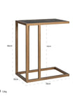 Richmond Interiors Blackbone Brass Sofa Table 7373 - Fellini Home Ltd