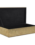 Richmond Interiors Blaze Jewellery Box In Gold JB - 0007 - Fellini Home Ltd