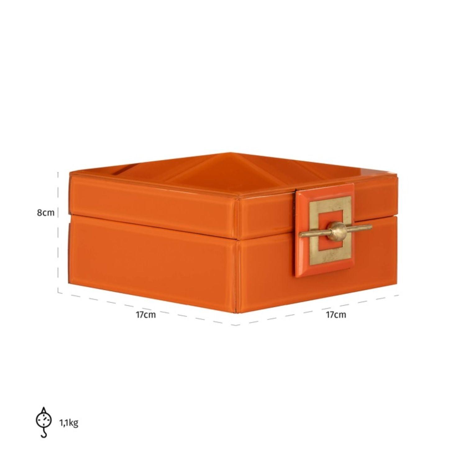 Richmond Interiors Bodine Orange Jewellery Box JB - 0055 - Fellini Home Ltd