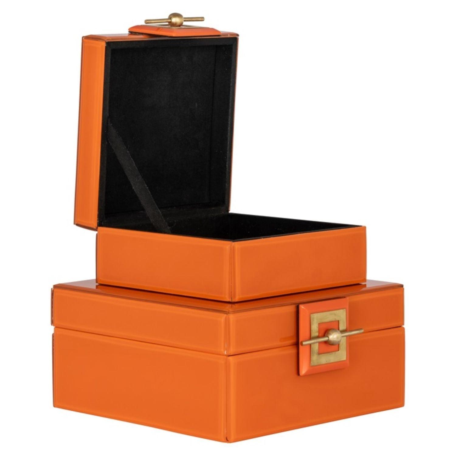 Richmond Interiors Bodine Orange Jewellery Box JB - 0055 - Fellini Home Ltd