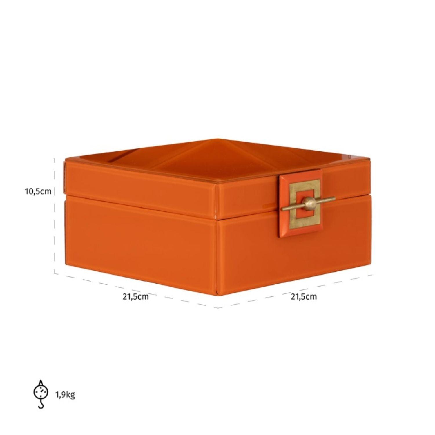 Richmond Interiors Bodine Orange Jewellery Box JB - 0055 - Fellini Home Ltd