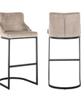 Richmond Interiors Bolton Barstool in Khaki and Black S4579 FR - Fellini Home Ltd