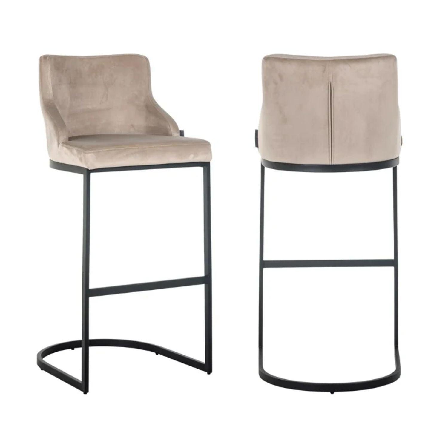 Richmond Interiors Bolton Barstool in Khaki and Black S4579 FR - Fellini Home Ltd