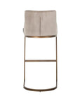 Richmond Interiors Bolton Barstool in Khaki and Brushed Gold S4580 FR - Fellini Home Ltd