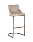 Richmond Interiors Bolton Barstool in Khaki and Brushed Gold S4580 FR - Fellini Home Ltd