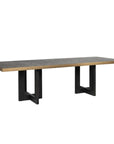 Richmond Interiors Cambon Dining Table In Coffee Brown & Black 7809 - Fellini Home Ltd