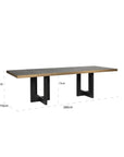 Richmond Interiors Cambon Dining Table In Coffee Brown & Black 7809 - Fellini Home Ltd