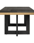 Richmond Interiors Cambon Dining Table In Coffee Brown & Black 7809 - Fellini Home Ltd