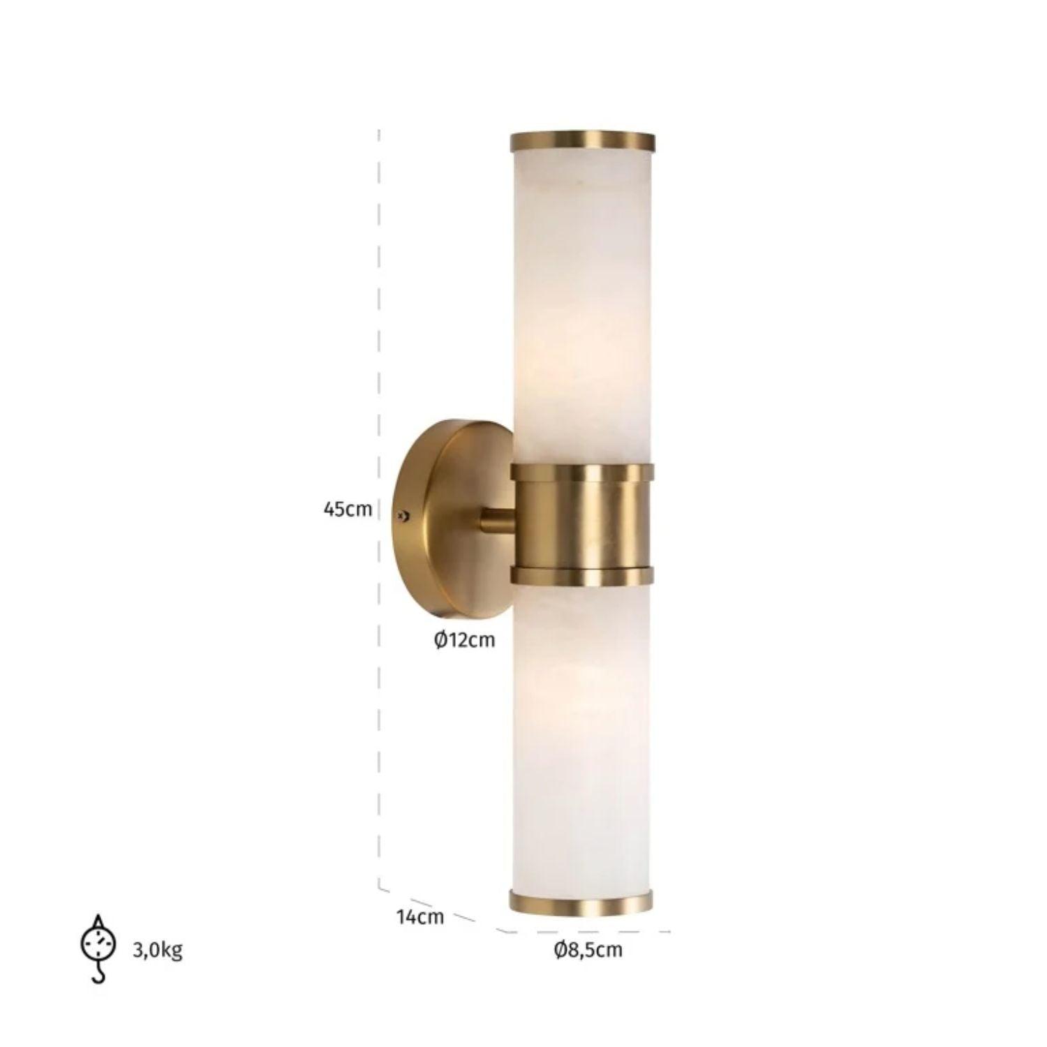 Richmond Interiors Charlize Brushed Gold Wall Lamp ML - 0021 - Fellini Home Ltd