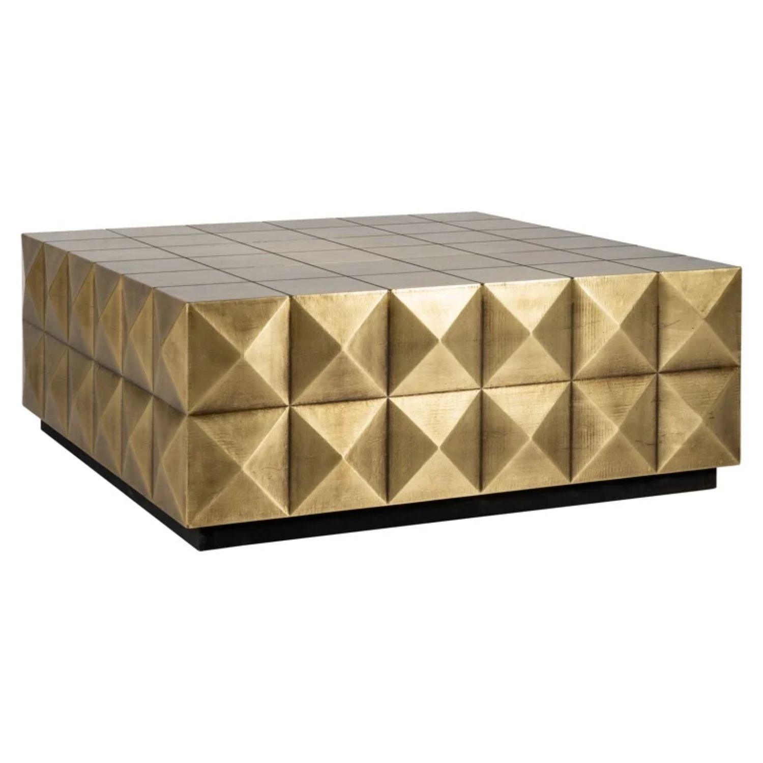 Richmond Interiors Collada Coffee Table In Brushed Gold 7587 - Fellini Home Ltd