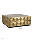 Richmond Interiors Collada Coffee Table In Brushed Gold 7587 - Fellini Home Ltd