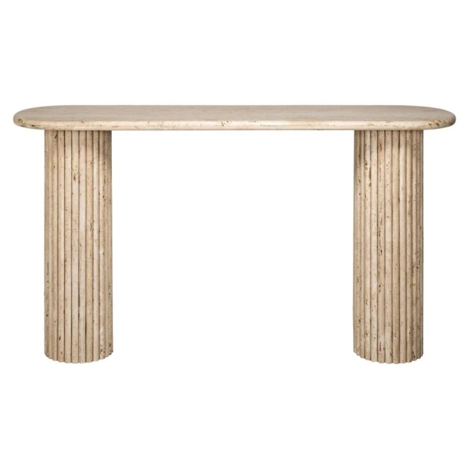 Richmond Interiors Console Table La Cantera Oval 7669 - Fellini Home Ltd